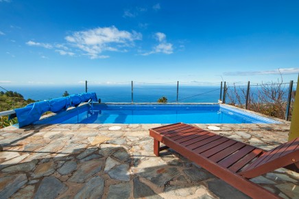 Casa Emilia con piscina calefactada, vista al Atlántico, Internet en el lado oeste de La Palma - Alquiler de casas rurales