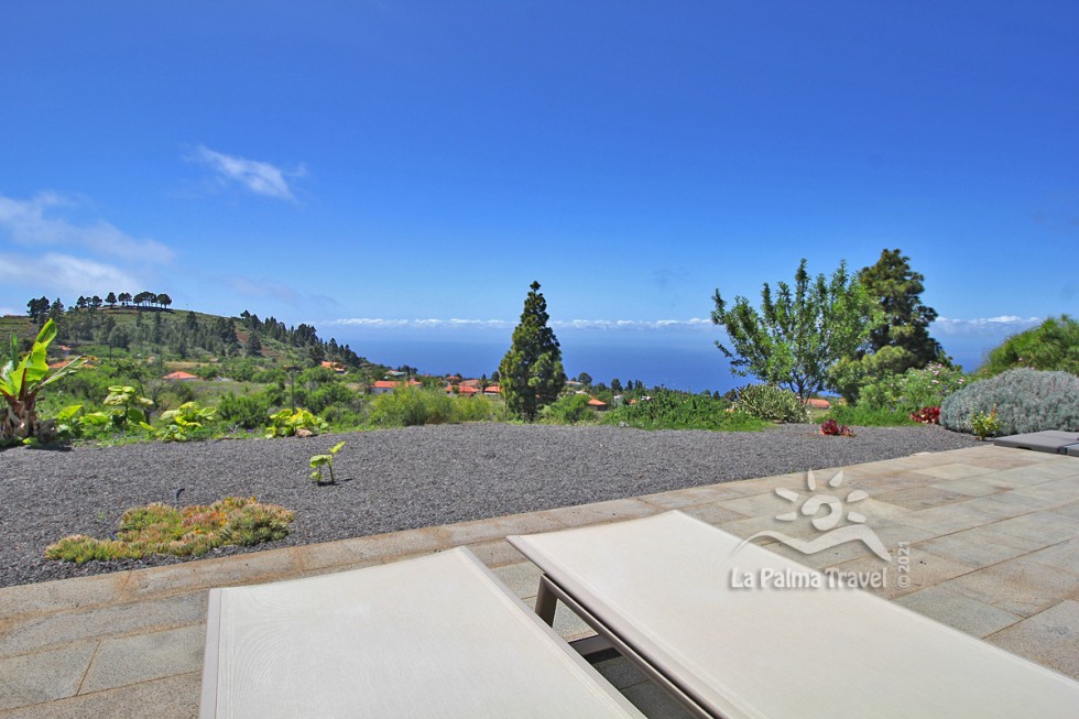 Privates Ferienhaus auf La Palma mit Meerblick in Alleinlage zu vermieten - Villa Horizonte in Puntagorda