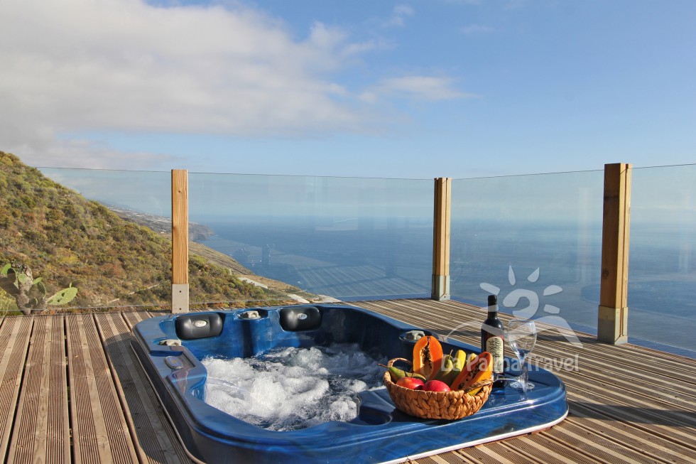 Ferienhaus mit Whirlpool und Meerblick in Puntagorda, La Palma